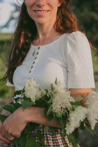 Bluzeczka Sara dzianina bawełniana wanilia