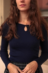 Bluzeczka Aniela dzianina bawełniana granat