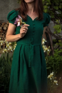 Rebeka len ciemna zieleń